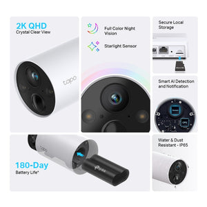 Tp-link tapo c420s1 beveiligingscamera (wit, 2k qhd, ip65)