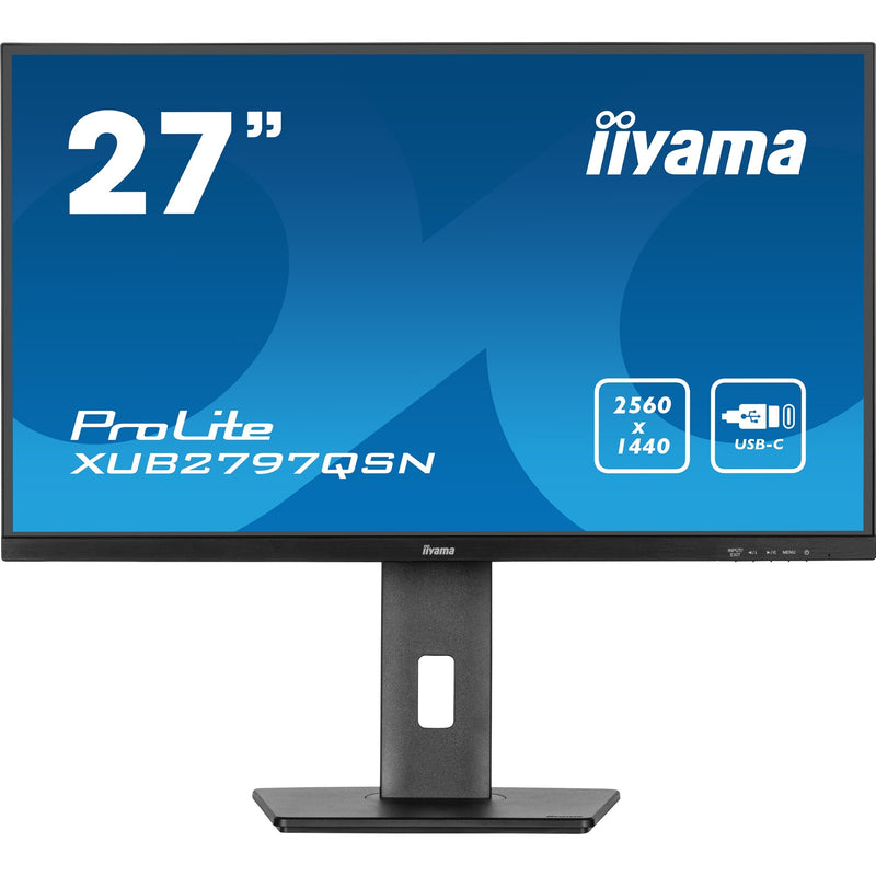 Load image into Gallery viewer, Iiyama prolite xub2797qsn-b2 27 monitor (zwart, hdmi, displayport, 4x usb-a, usb-c, rj-45)
