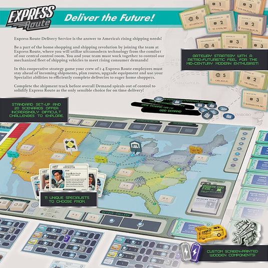 European player network express route bordspel (engels, 1 - 4 spelers, 60 minuten, vanaf 10 jaar)