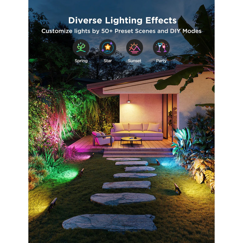 Cargue la imagen en el visor de la galería, Govee slimme grondverlichting matter rgbww - 4 pack buiten
