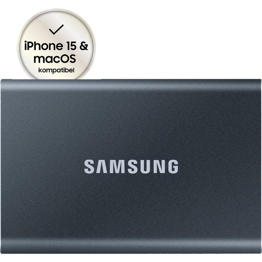 Samsung portable t7 2 tb externe ssd (grijs, mu-pc2t0t ww, usb-a 3.2 (10 gbit s))