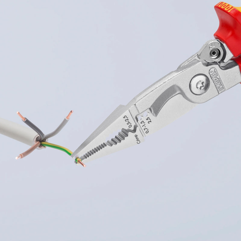 Load image into Gallery viewer, Knipex elektro installatietang 13 96 200 t (rood geel)
