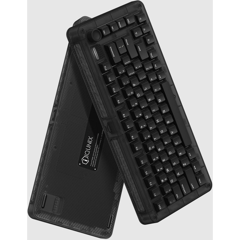Load image into Gallery viewer, Iqunix zx75 dark side wireless mechanical keyboard (zwart, us lay-out (qwerty), gateron red, 75%, rgb leds, hot-swappable, double-shot pbt, 2.4ghz | bluetooth 5.1 | usb-c)
