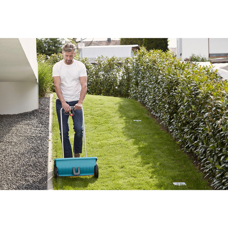 Load image into Gallery viewer, Gardena strooiwagen l strooiapparatuur (turquoise zwart, 432-20)
