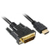 Sharkoon hdmi naar dvi-d adapterkabel (zwart, 2 meter, dual-link)