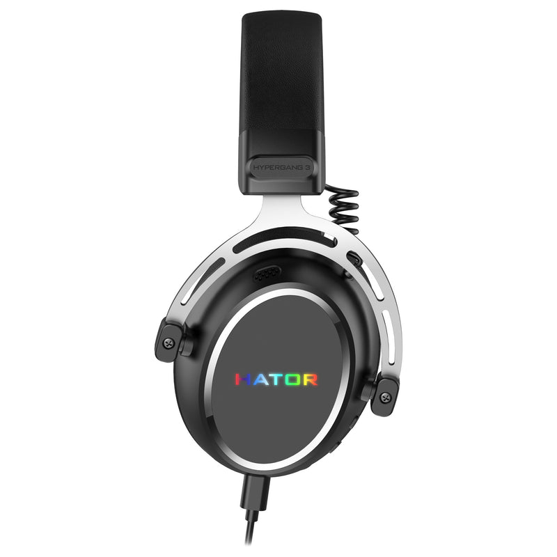 Chargez l'image dans la visionneuse de la galerie, Hator hypergang 3 usb over-ear gaming headset (zwart, rgb, 7.1 virtual surround, usb bluetooth)
