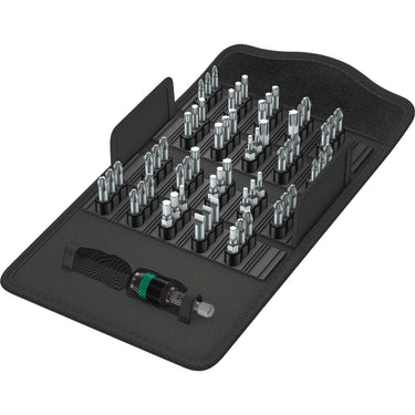 Wera bit-safe 61 universal 1, 61‑delig bitset (zwart groen)