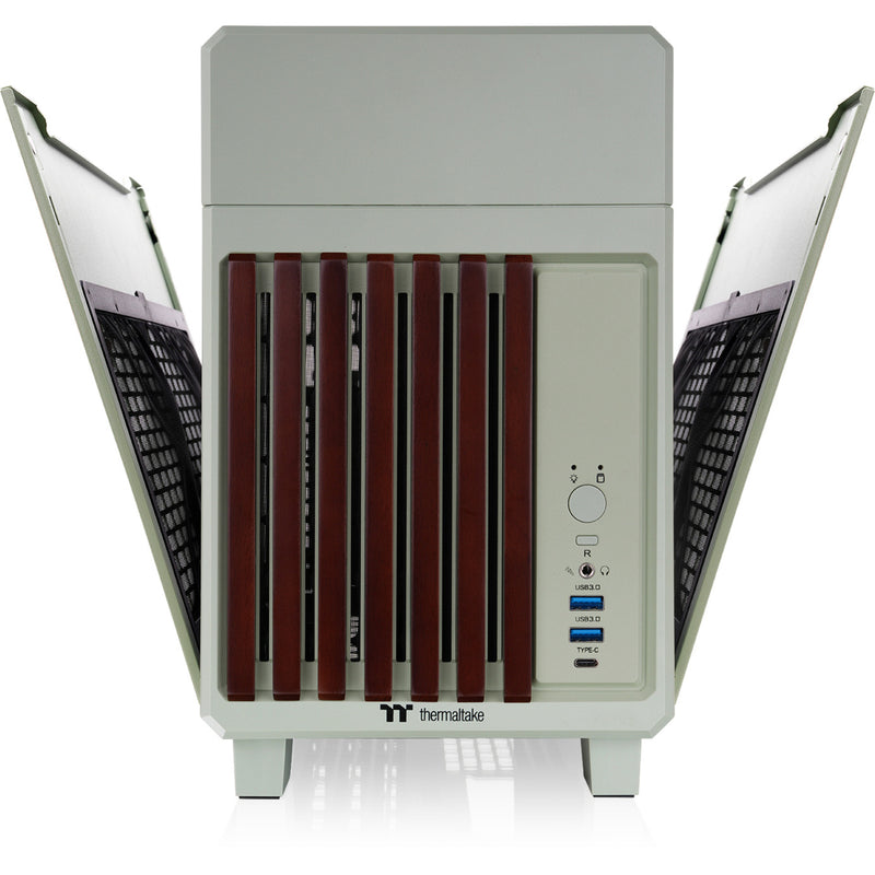 Load image into Gallery viewer, Thermaltake tr100 ws matcha green mini tower behuizing (lichtgroen | 2x usb-a | 1x usb-c)
