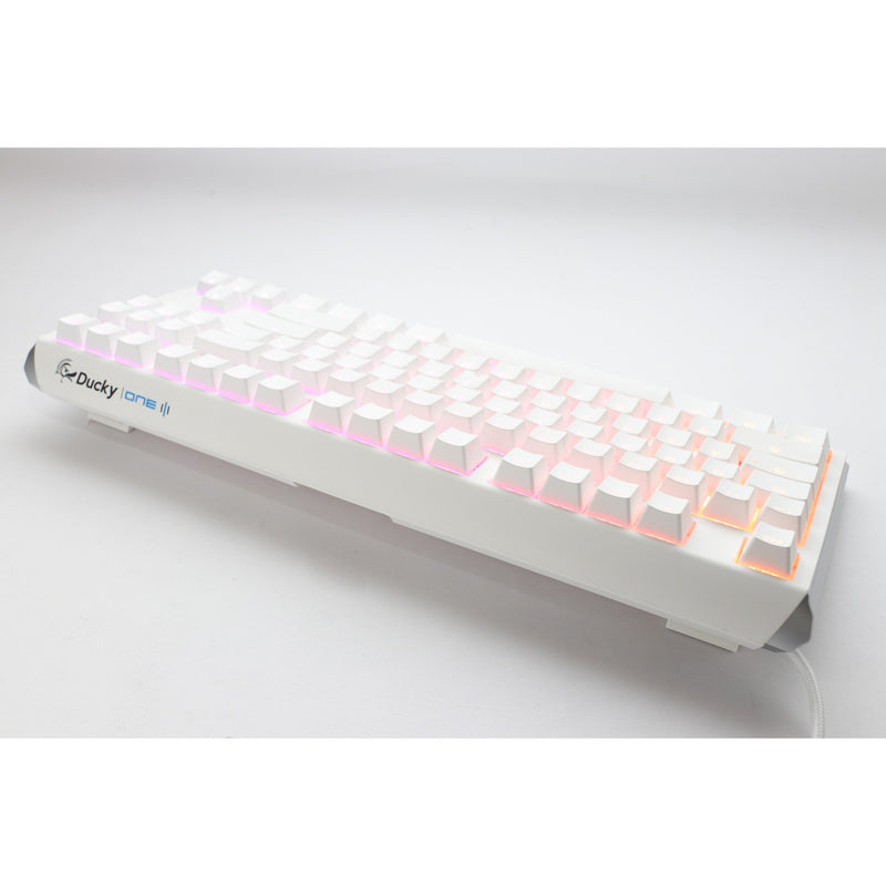 Load image into Gallery viewer, Ducky one 3 classic pure white tkl rgb mechanisch toetsenbord (wit, us lay-out (qwerty), cherry mx silent red, 80% (tkl) , rgb leds, double-shot pbt, hot-swappable, quack mechanics)
