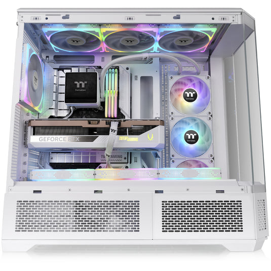 Thermaltake view 600 tg snow big tower behuizing (wit | 2x usb-a | 1x usb-c | tempered glass)