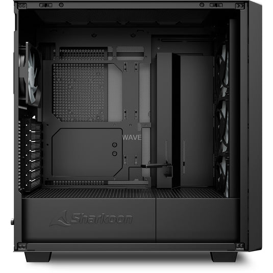 Sharkoon rebel c70g rgb midi tower behuizing (zwart | 2x usb-a | 1x usb-c | rgb | tempered glass)