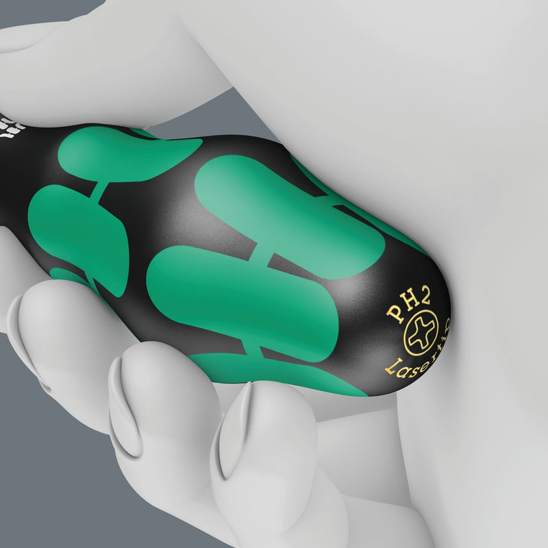Load image into Gallery viewer, Wera schroevendraaierset 334 335 6 kraftform plus, lasertip met rek (zwart groen, 6-delig)
