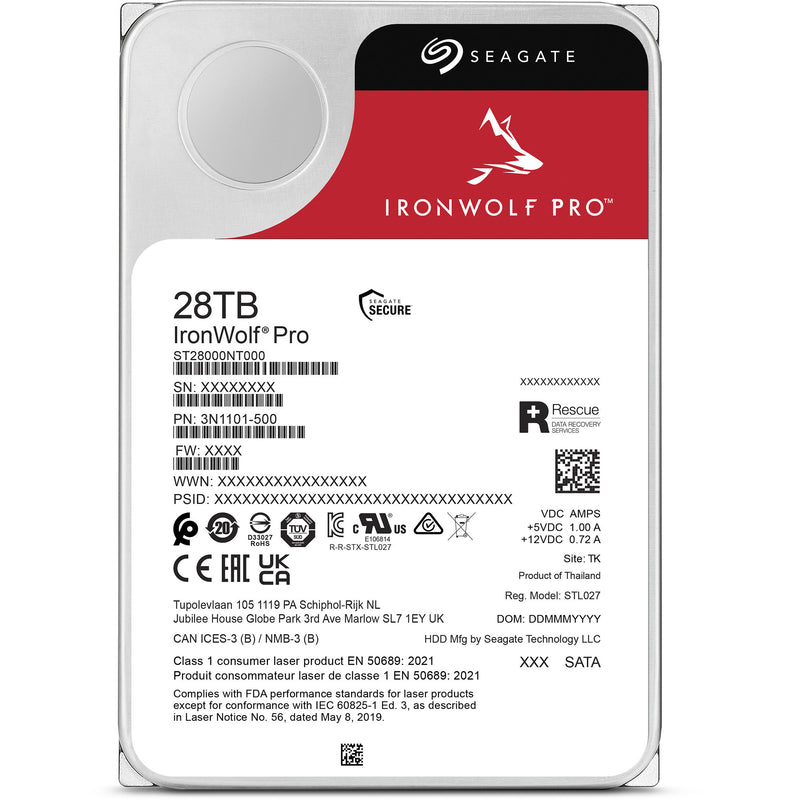 Afbeelding laden in galerijviewer, Seagate ironwolf pro 28 tb harde schijf (st28000nt000, sata 600, 24 7)
