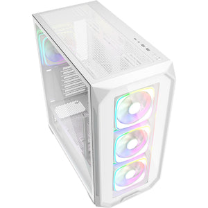 Sharkoon ak5g rgb midi tower behuizing (wit | 2x usb-a | 1x usb-c | rgb | tempered glass)