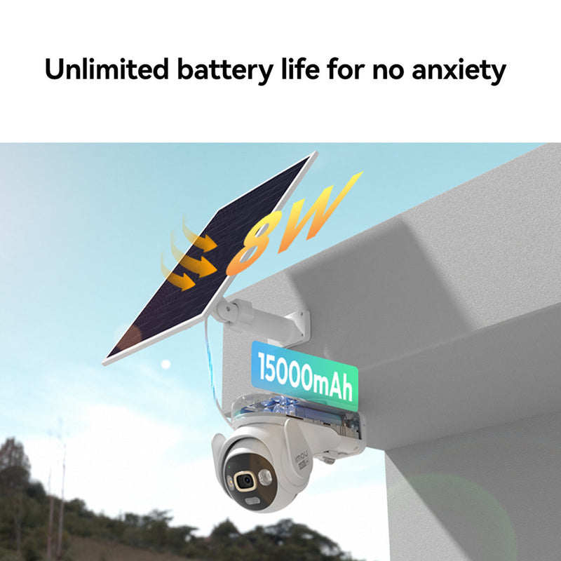 Laden Sie das Bild in Galerie -Viewer, Imou aov pt 4k kit (wifi+4g) simcard sd beveiligingscamera (wit, 8 mp, wifi 6, 4g lte, solar panel, ai-detectie)
