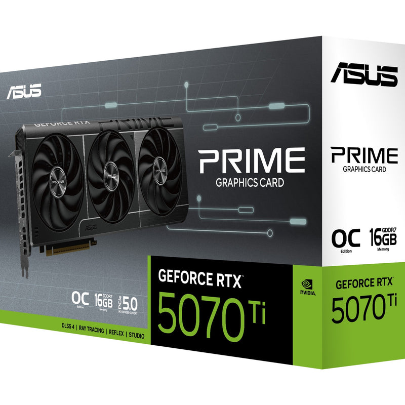Chargez l'image dans la visionneuse de la galerie, Asus prime geforce rtx 5070 ti oc 16g grafische kaart (3x displayport, 1x hdmi)
