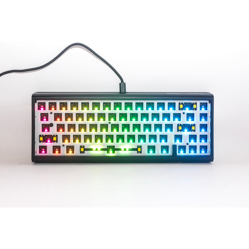 Load image into Gallery viewer, Ducky projectd tinker 65 met qmk via, toetsenbord (zwart wit, us lay-out, barebone. rgb led, hot-swappable, gasket mount, 65%)
