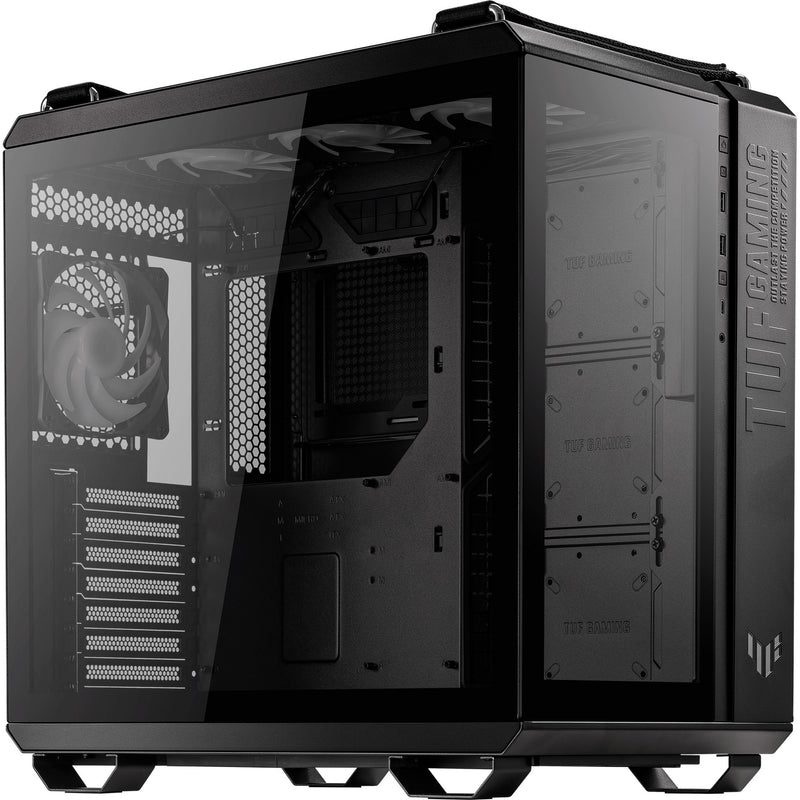 Load image into Gallery viewer, Asus tuf gaming gt502 plus midi tower behuizing (zwart | 2x usb-a | 1x usb-c | tempered glass)
