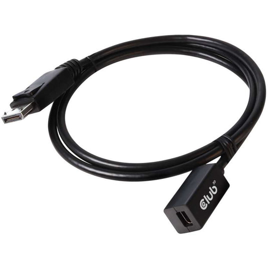 Club 3d mini-displayport naar displayport 1.4 (male) verlengkabel (zwart, 1 meter)