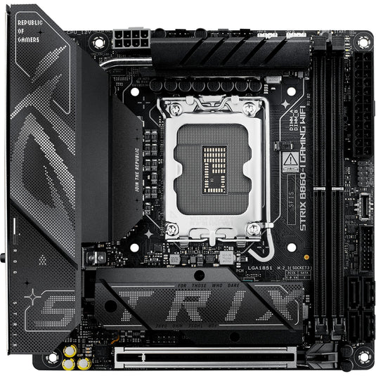 Asus rog strix b860-i gaming wifi socket 1851 moederbord (raid, 2.5 gb-lan, wi-fi 7, bt, sound, mini-itx)