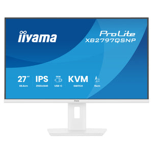 Iiyama prolite xb2797qsnp-w1 27 monitor (wit, hdmi, displayport, usb-c, lan, audio)