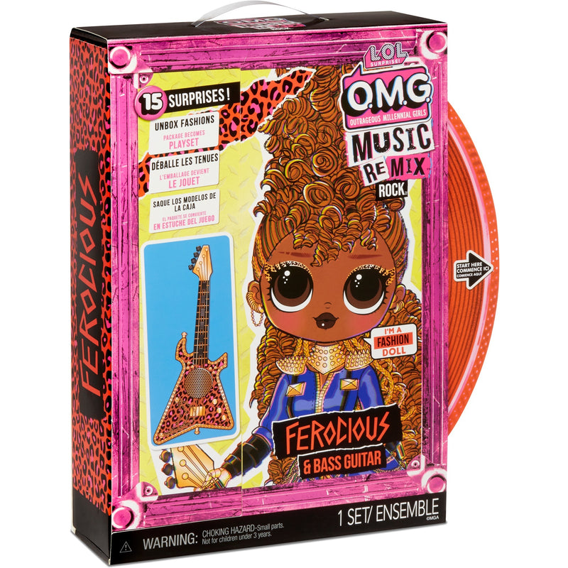 Load image into Gallery viewer, Mga entertainment l.o.l. surprise! omg remix rock - ferocious and bass guitar pop
