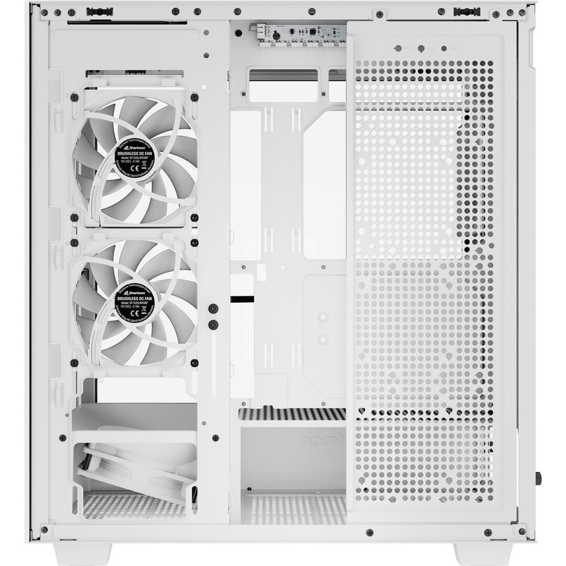 Load image into Gallery viewer, Sharkoon rebel c60 rgb midi tower behuizing (wit | 2x usb-a | 1x usb-c | rgb | tempered glass)
