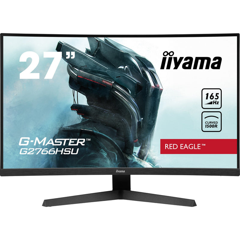 Load image into Gallery viewer, Iiyama g-master red eagle g2766hsu-b1 27 curved gaming monitor (zwart, 2x hdmi, displayport, 2x usb-a, usb-b, 165 hz)
