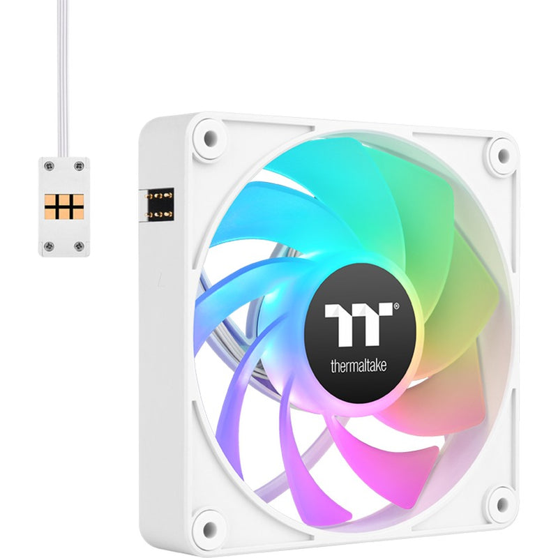Load image into Gallery viewer, Thermaltake ct120 ex reverse argb sync pc cooling fan snow (3-fan pack) case fans (wit, 3 stuks, 120 x 120 x 25 mm, pwm)
