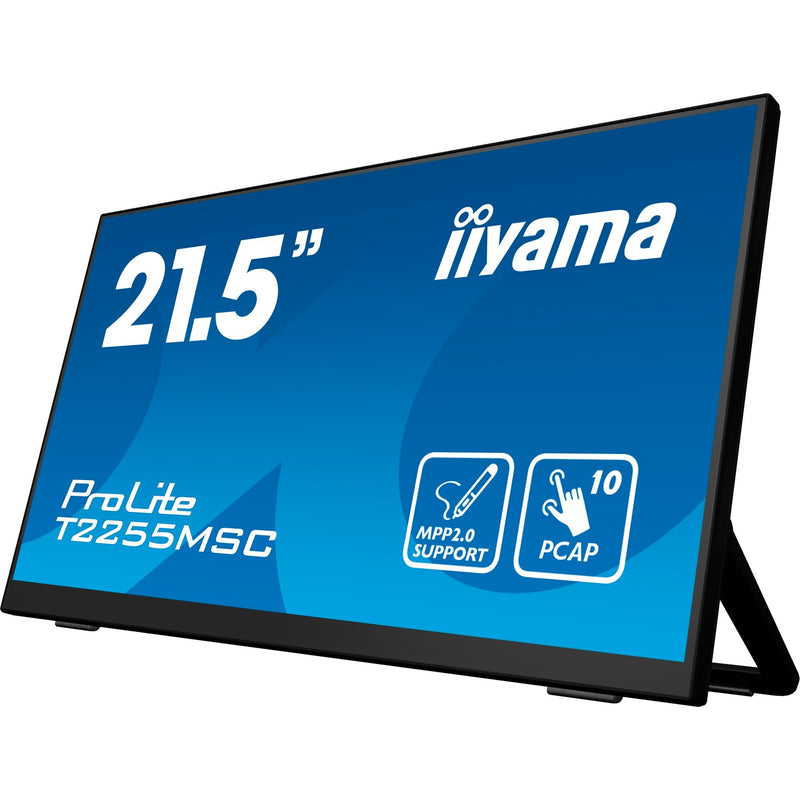 Load image into Gallery viewer, Iiyama prolite t2255msc-b1 21.5 monitor (zwart, hdmi, displayport, 2x usb-a)
