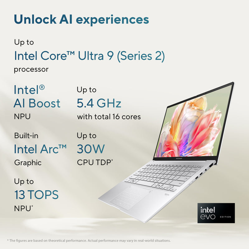 Afbeelding laden in galerijviewer, Asus zenbook 14 oled ux3405ca-qlnad7w 14 laptop (blauw | core ultra 9 285h | arc 140t | 32 gb | 1 tb ssd)
