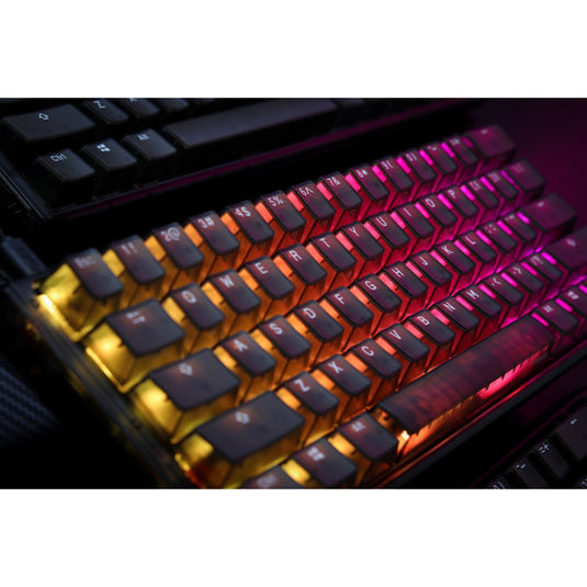 Ducky one 3 mini aura, toetsenbord (zwart, us lay-out, cherry mx brown, 60%, abs double shot, hot swap)