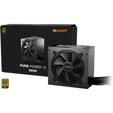 Be quiet! pure power 12 850 watt voeding (zwart, 3x pcie)