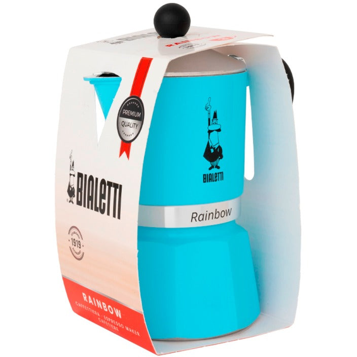 Load image into Gallery viewer, Bialetti rainbow espressomachine (lichtblauw, 6-kops)
