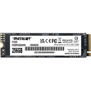 Patriot p320 256gb ssd (pcie 3.0 x4, nvme 1.3, m.2 2280)
