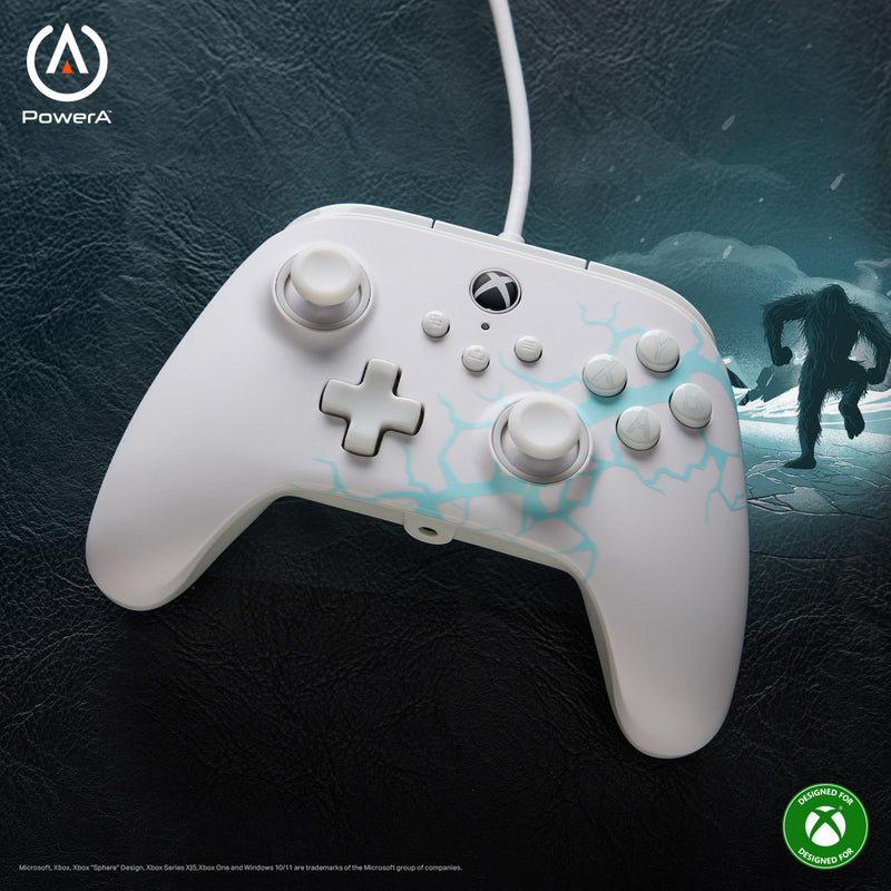 Afbeelding laden in galerijviewer, Powera advantage controller met kabel voor de xbox series x|s - poolijs (wit blauw, xbox series x|s, xbox one, pc)

