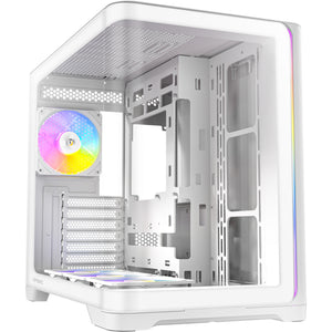 Antec c5 curve argb midi tower behuizing (wit | 2x usb-a | 1x usb-c | tempered glass)