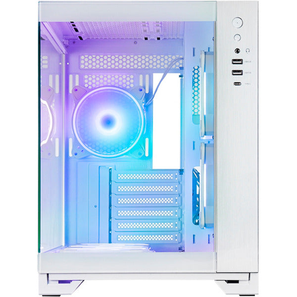 Load image into Gallery viewer, Chieftec visio midi tower behuizing (wit | 2x usb-a | 1x usb-c | rgb | tempered glass)
