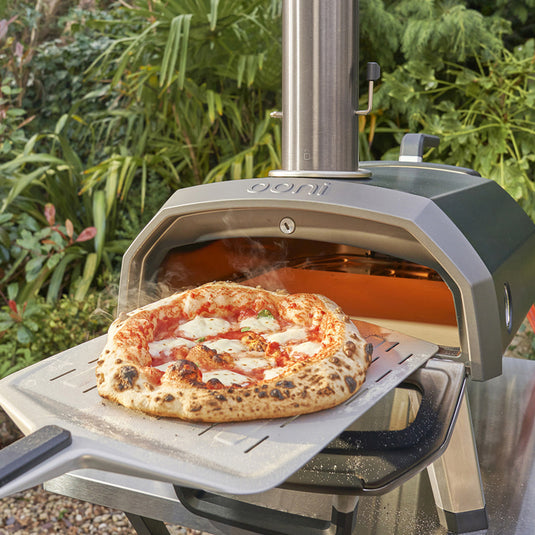 Ooni karu 2 multi-fuel pizza oven pizzaoven (zwart roestvrij staal, 12'' pizza, hout, houtskool en gas)