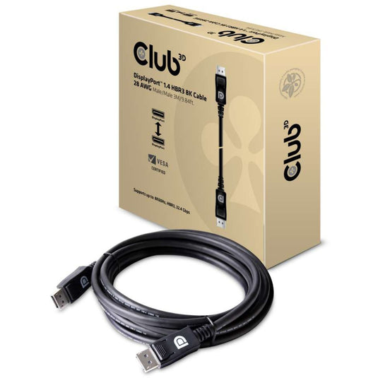 Club 3d displayport 1.4 hbr3 kabel (3 meter, 8k)