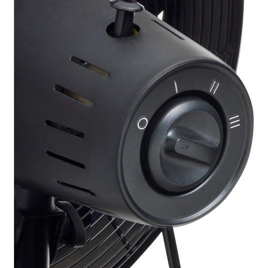 Bestron dfs45wb design statiefventilator (zwart houtkleur, ø 45 cm | stijlvol hout desgin)