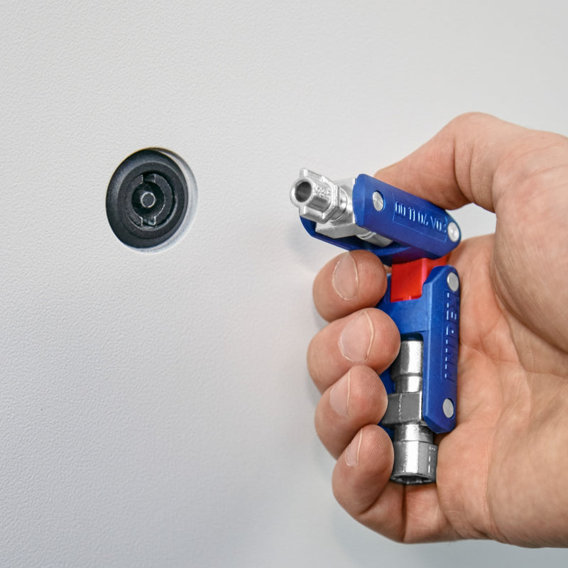Load image into Gallery viewer, Knipex schakelkastsleutel doublejoint 00 11 06 v03 dopsleutel (blauw rood)
