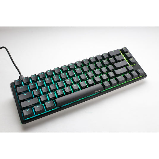 Ducky one 3 classic sf, toetsenbord (zwart wit, us lay-out, cherry mx brown, rgb led, double-shot pbt, hot-swappable, quack mechanics, 65%)