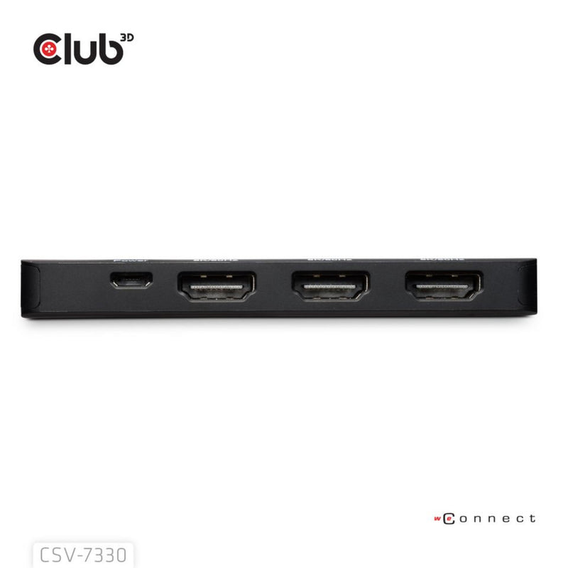 Laden Sie das Bild in Galerie -Viewer, Club 3d displayport naar triple hdmi 8k60hz hub (zwart)
