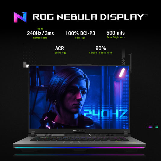 Asus rog strix g16 g614pw-rv006w 16 gaming laptop (grijs | r9 8940hx | rtx 5080 | 16 gb | 1 tb ssd)