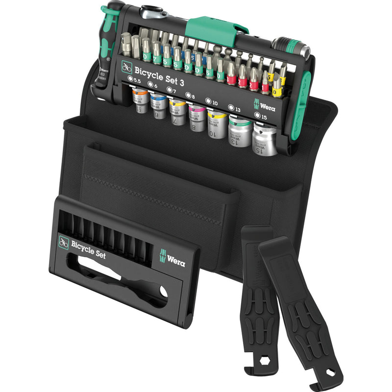 Load image into Gallery viewer, Wera bicycle set 3, 41‑delig gereedschapsset (zwart groen)
