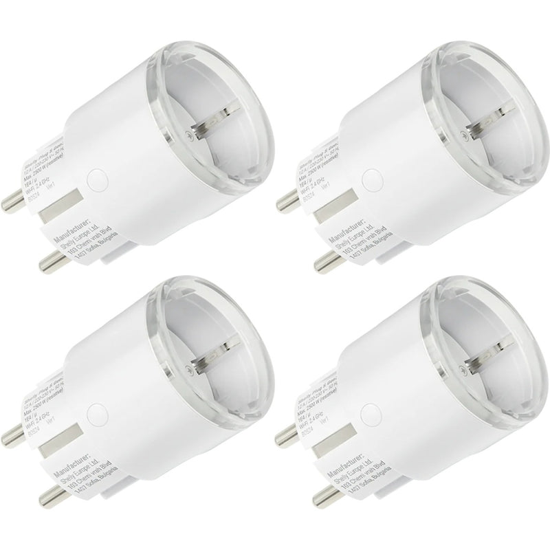 ギャラリービューアに画像をロードする, Shelly plug s gen3 slimme wifi, 4 stuks stekker (wit, matter, wifi, bluetooth)
