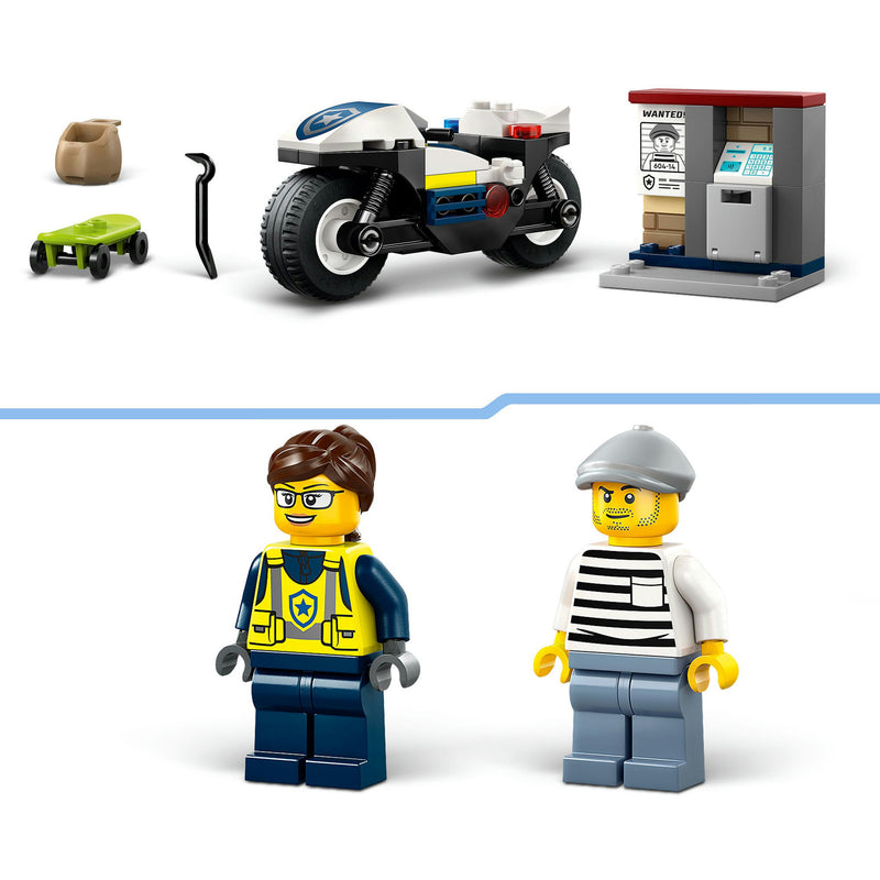 Load image into Gallery viewer, Lego city 60455 achtervolging op politiemotor
