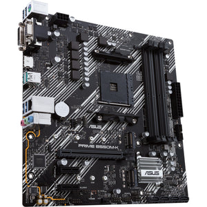 Asus prime b550m-k socket am4 moederbord (zwart wit, raid, gb-lan, sound, µatx)