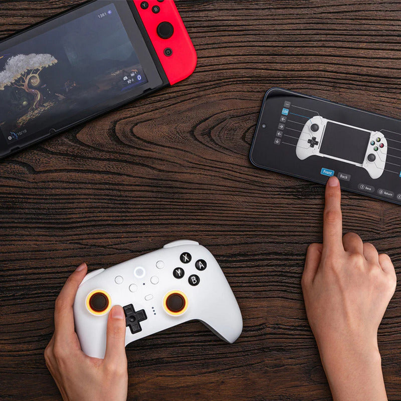 Chargez l'image dans la visionneuse de la galerie, 8bitdo ultimate 2 bluetooth controller (wit, pc, switch 2, bluetooth usb-c 2.4 ghz)
